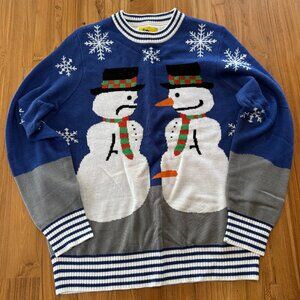 Tipsy Elves Snowman Nose Thief Ugly Christmas Sweater Size XL